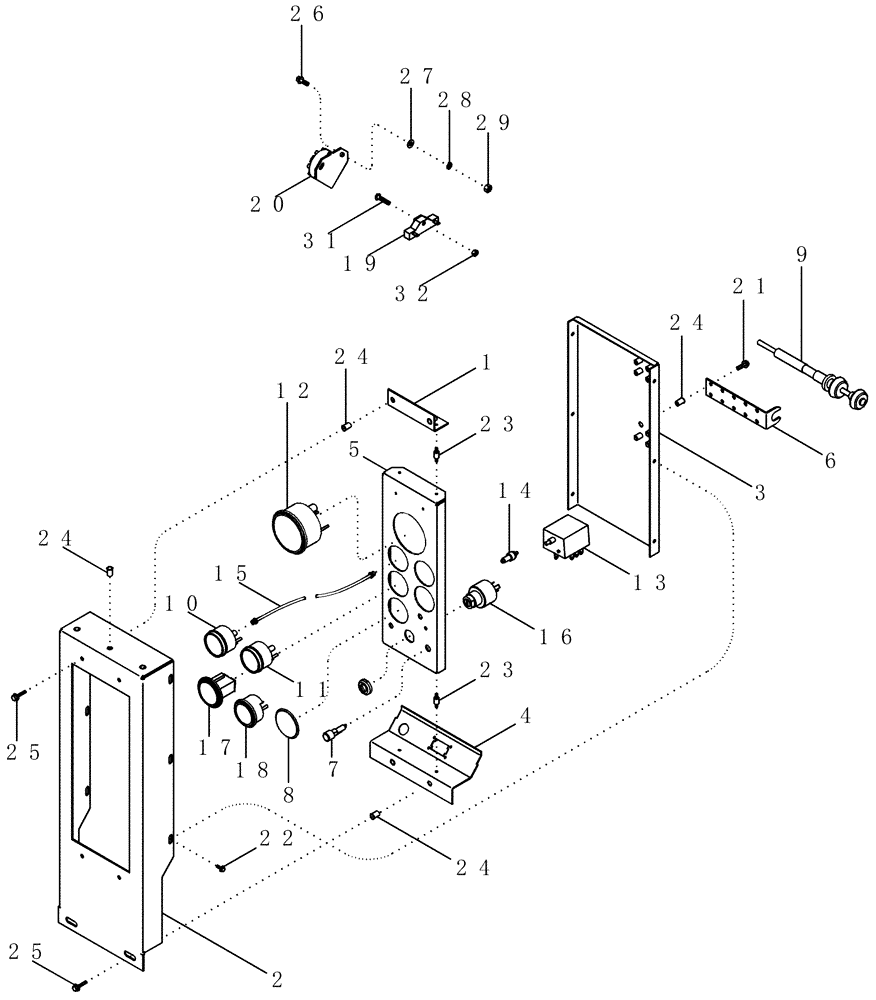 Схема запчастей Case IH PX240 - (04-02) - INSTRUMENT PANEL (04) - ELECTRICAL SYSTEMS