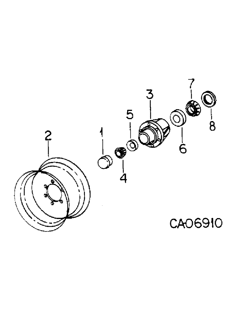 Схема запчастей Case IH VARIOUS - (D-52) - BEARINGS, HUBS AND WHEELS 