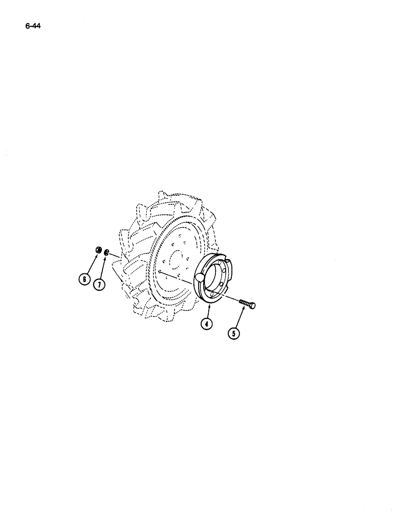 Схема запчастей Case IH 245 - (6-44) - REAR WHEEL WEIGHTS (06) - POWER TRAIN