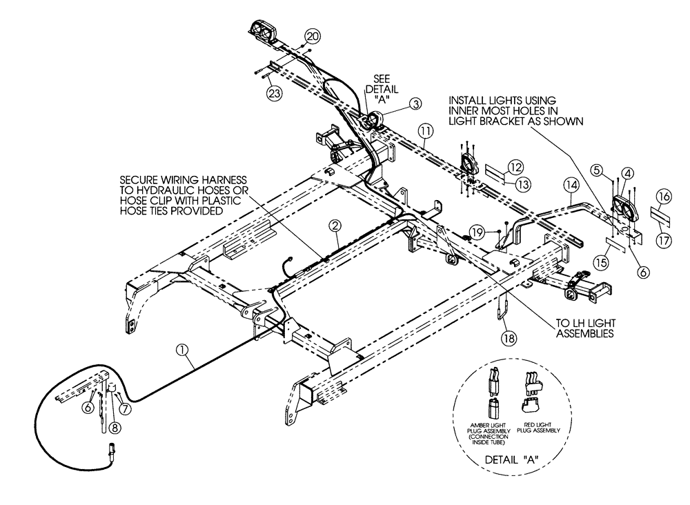 Схема запчастей Case IH 330 TRUE-TANDEM - (55.404.03) - 25 FOOT LIGHT PARTS 2009 AND AFTER MODELS (55) - ELECTRICAL SYSTEMS