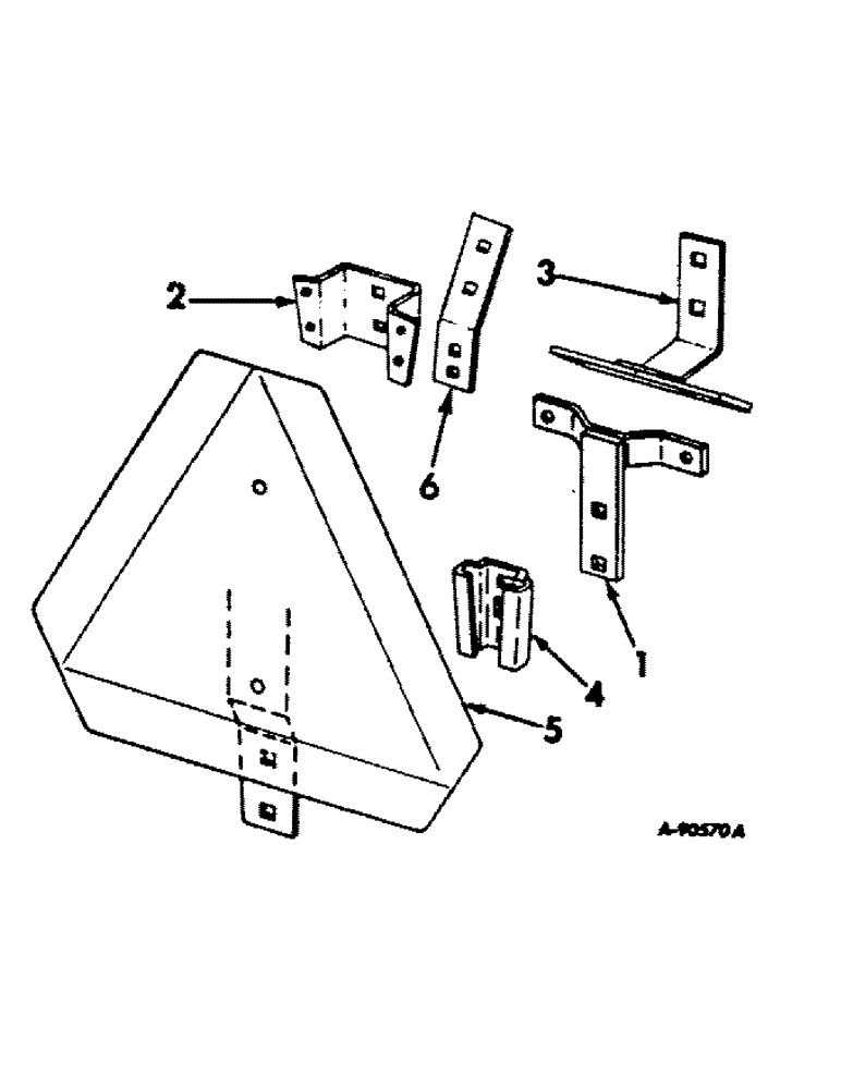 Схема запчастей Case IH 2756 - (N-02) - PARTS ACCESSORIES AND ATTACHMENTS, SLOW MOVING VEHICLE REFLECTOR MOUNTING BRACKET Accessories & Attachments