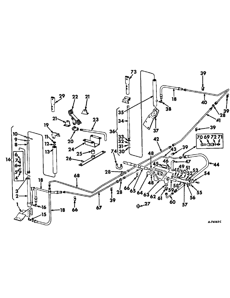 Схема запчастей Case IH 403 - (203) - HYDRAULIC REEL LIFT, FOR HYDROSTATIC GROUND DRIVE (58) - ATTACHMENTS/HEADERS