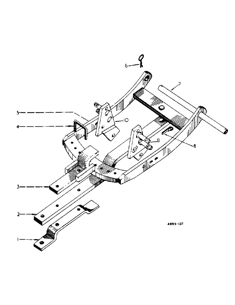 Схема запчастей Case IH 434 - (7-18) - DRAWBAR ATTACHMENTS, 3070835R92, 3070844R92 - HIGH CLEARANCE (88) - ACCESSORIES