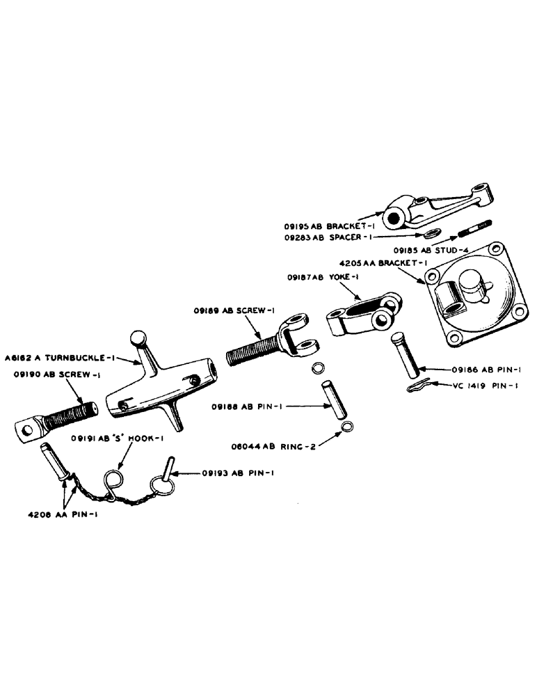 Схема запчастей Case IH SO-SERIES - (129) - DEPTH ADJUSTING SCREW (09) - CHASSIS