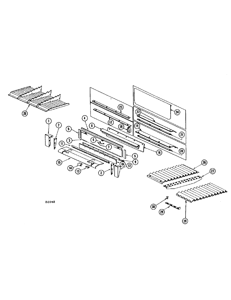 Схема запчастей Case IH F345 - (16) - ADAPTING PARTS, MODELS 600, 660, 700, 900, 960, PLATES, FEED, FILLER AND SEAL (58) - ATTACHMENTS/HEADERS