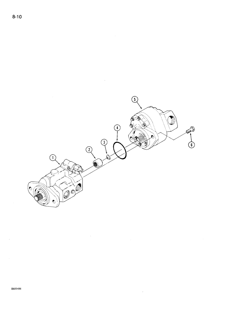 Схема запчастей Case IH 9230 - (8-010) - HYDRAULIC TANDEM PUMP ASSEMBLY (08) - HYDRAULICS