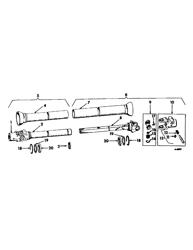 Схема запчастей Case IH 1050 - (B-23) - POWER DRIVE AND SHIELDS, 1967 TO 1968 