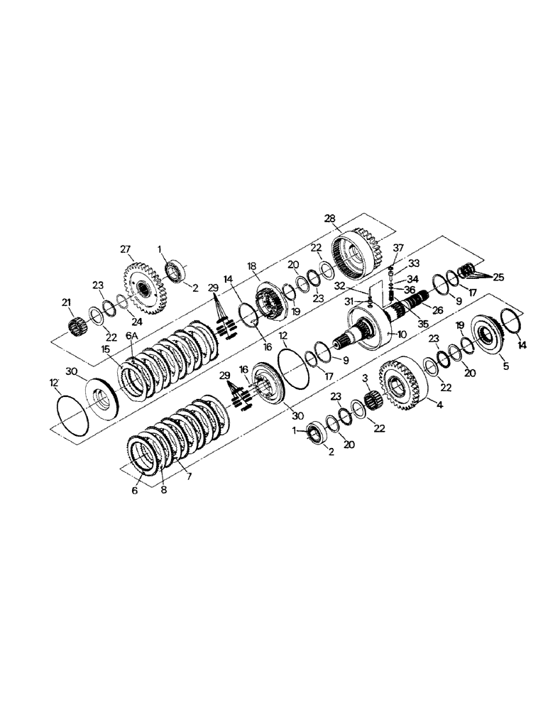 Схема запчастей Case IH STEIGER - (04-31) - 7" CLUTCH PACK ASSEMBLY, INPUT SHAFT (04) - Drive Train