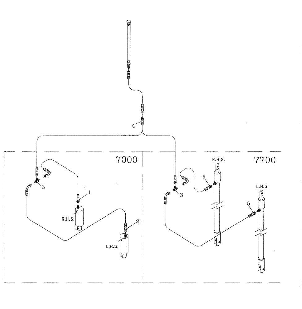 Схема запчастей Case IH 7700 - (B11[08]) - HYDRAULIC CIRCUIT {HEIGHT INDICATOR} Hydraulic Components & Circuits