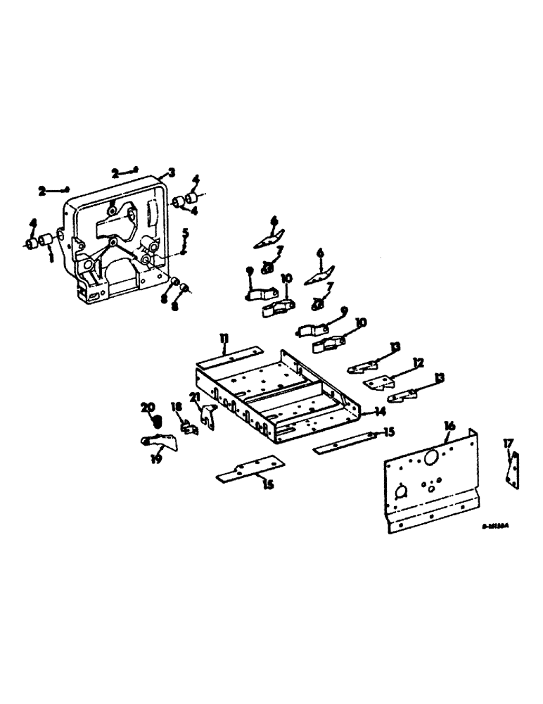 Схема запчастей Case IH 428 - (A-40) - TWISTER BASE PLATE AND SUPPORTS, FOR WIRE BALER 