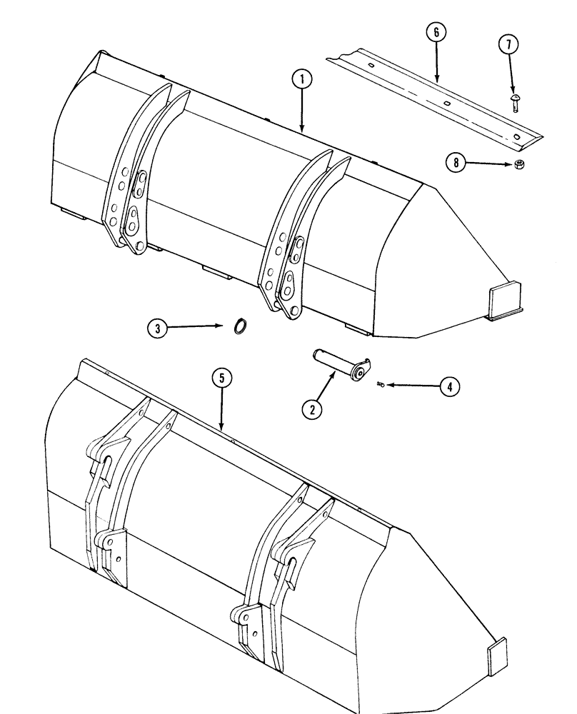 Схема запчастей Case IH L405 - (09-08) - MATERIAL BUCKET HEAVY DUTY (09) - CHASSIS/ATTACHMENTS