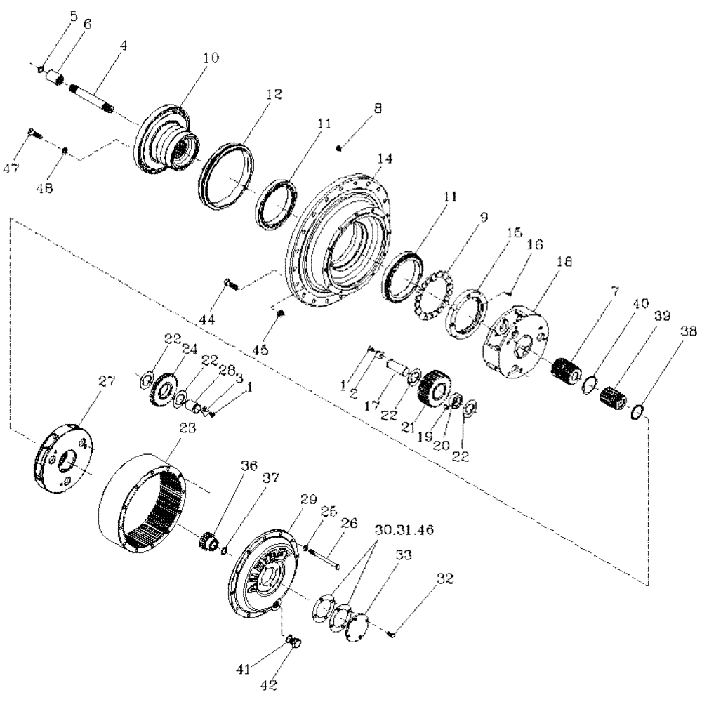 Схема запчастей Case IH 7700 - (A09[03]) - EPICYCLIC HUB {7700} *Series 60 39:1 Mainframe & Functioning Components