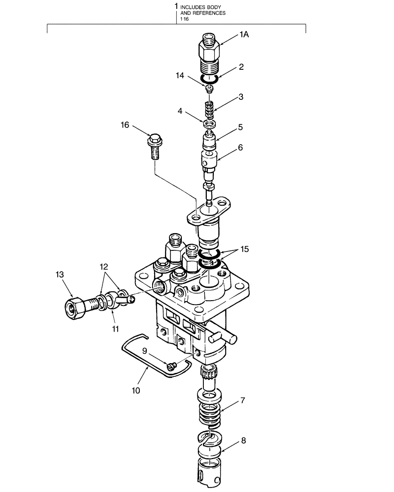 Схема запчастей Case IH D33 - (09E01) - INJECTION PUMP (02) - FUEL SYSTEM