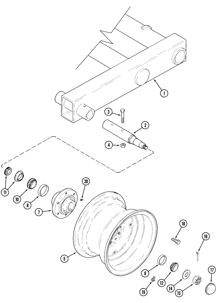 Схема запчастей Case IH 5500 - (9-04) - WHEEL ASSEMBLY, CART (09) - CHASSIS