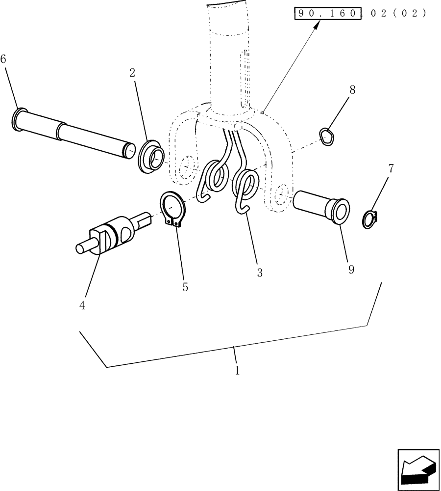 Схема запчастей Case IH 9010 - (55.512.13[02]) - KIT, PROPULSION HANDLE - 9010 (55) - ELECTRICAL SYSTEMS