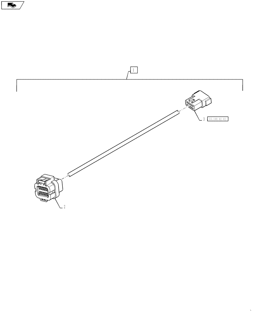 Схема запчастей Case IH TITAN 4530 - (55.100.29) - MONITOR READY DISPLAY HARNESS (55) - ELECTRICAL SYSTEMS