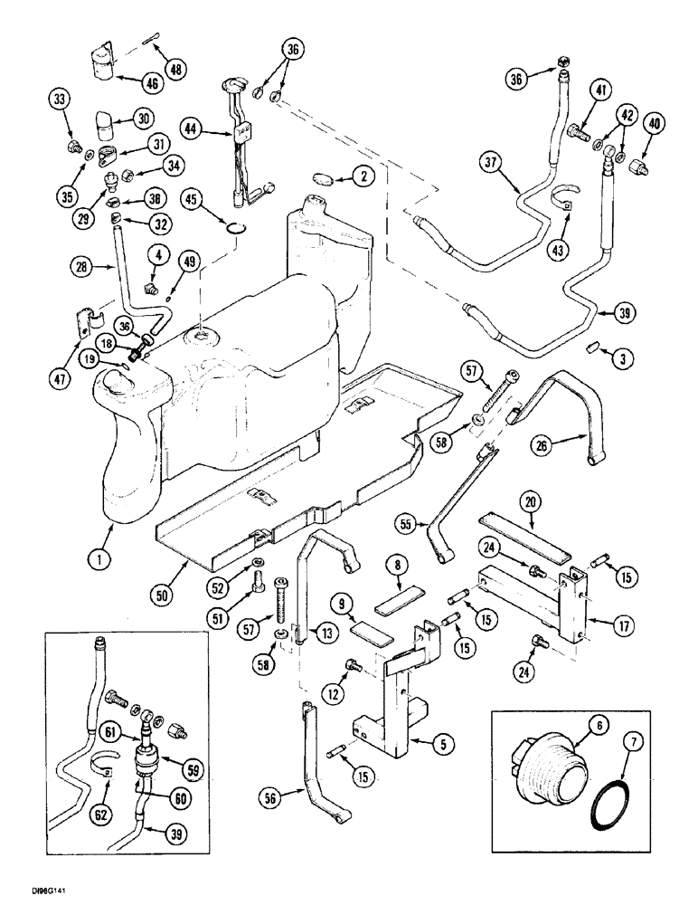 Схема запчастей Case IH 5150 - (3-02) - FUEL TANK MOUNTINGS (03) - FUEL SYSTEM