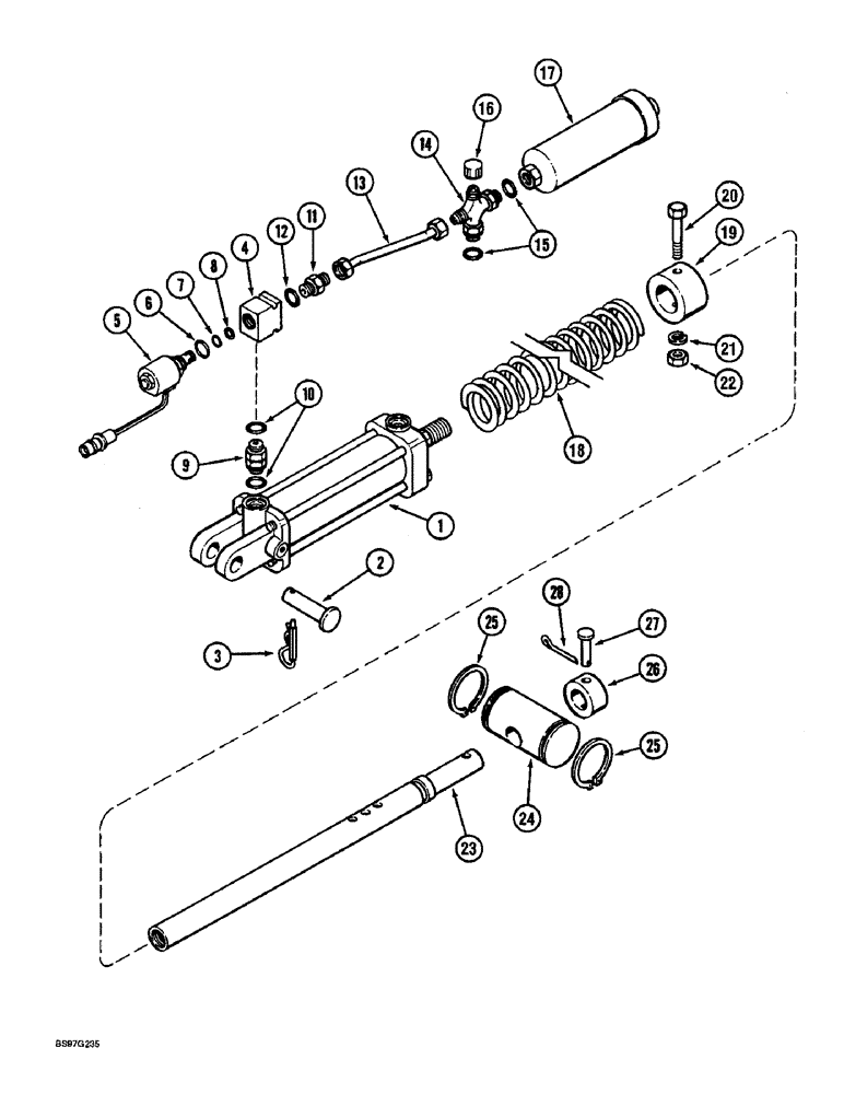 Схема запчастей Case IH 900 - (8-110) - HITCH LINK AND CYLINDER, CYCLO AIR HORIZONTAL FOLDING, ALL ROW SIZES (08) - HYDRAULICS