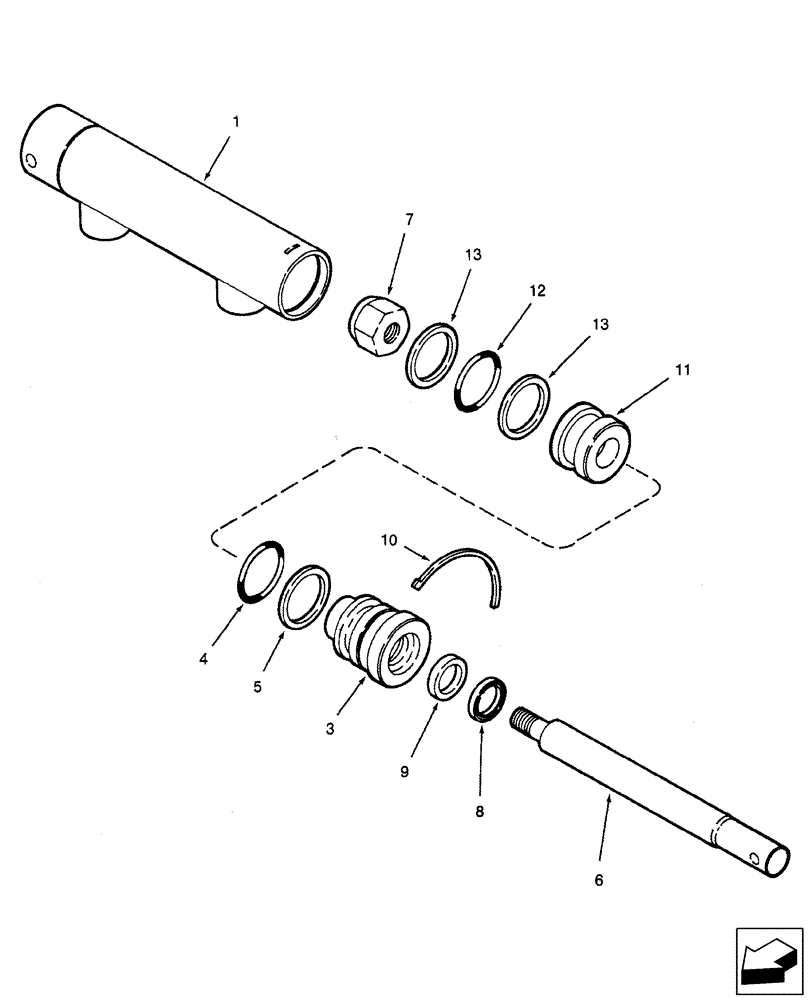 Схема запчастей Case IH 2577 - (35.780.10) - CYLINDER ASSY - FEEDER CLUTCH (35) - HYDRAULIC SYSTEMS