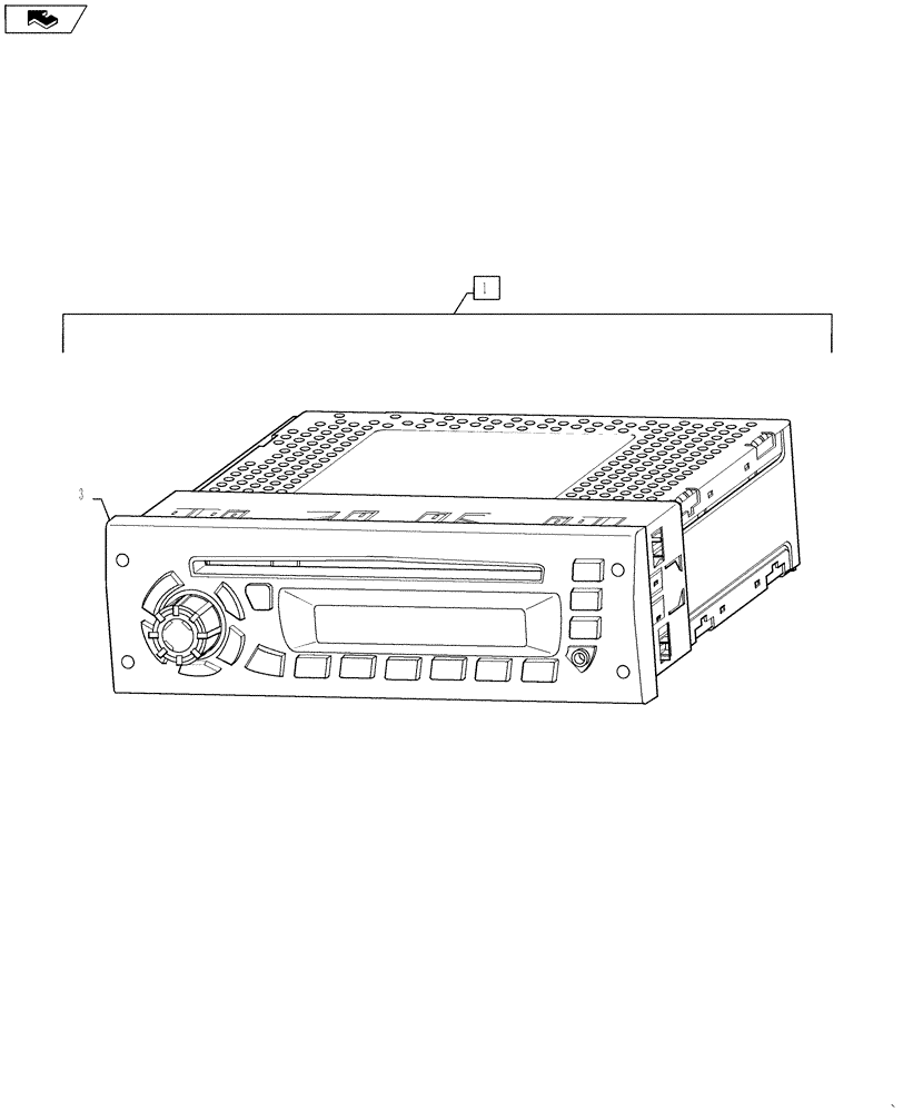 Схема запчастей Case IH STEIGER 400 - (88.055.09) - DIA KIT, ADDITIONAL PRODUCTS - RADIO, AM/FM/WB/SINGLE CD (88) - ACCESSORIES