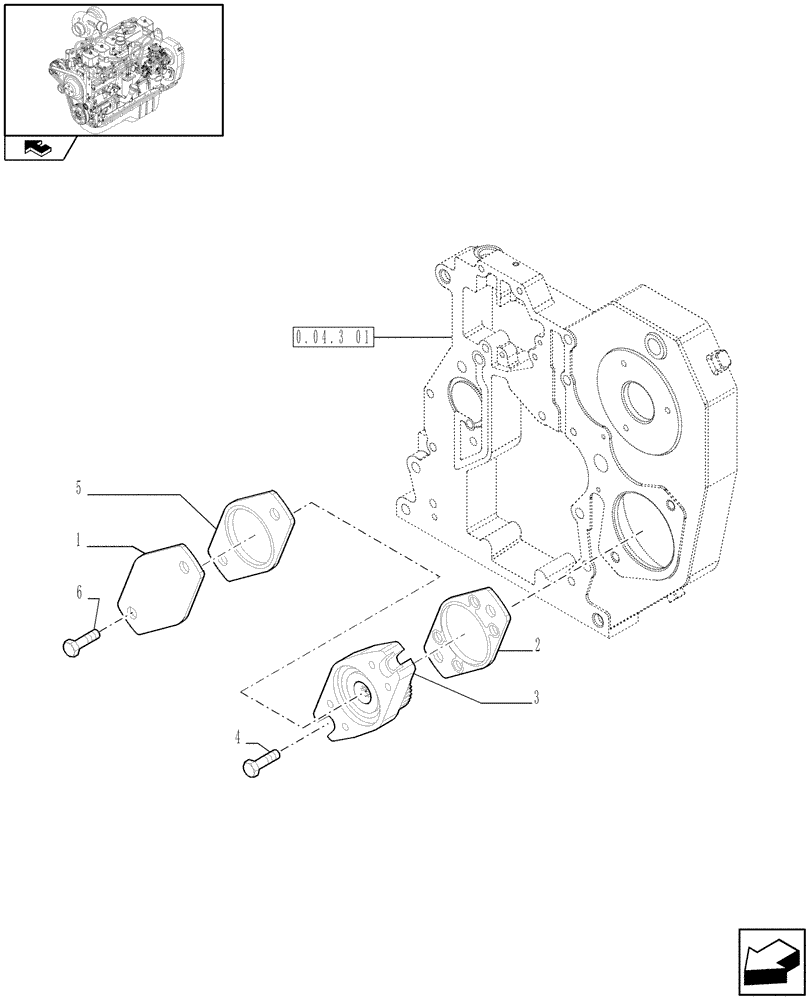 Схема запчастей Case IH F4GE9684D J603 - (0.35.0) - POWER TAKE OFF (2853143) 