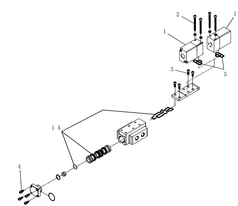 Схема запчастей Case IH 810 - (01-009) - VALVE, AIR, DOUBLE SOLENOID Basic Unit