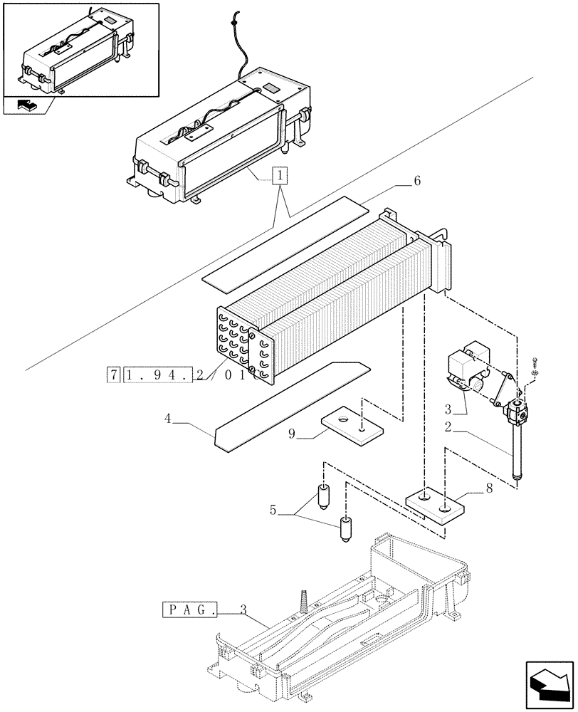 Схема запчастей Case IH PUMA 115 - (1.94.2/01G[02]) - AIR CONDITIONER - BREAKDOWN (VAR.330643) (10) - OPERATORS PLATFORM/CAB