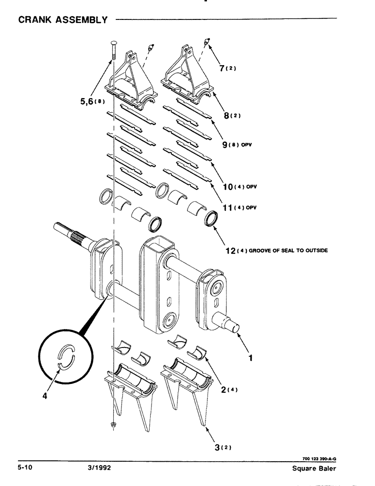 Схема запчастей Case IH 8570 - (5-10) - CRANK ASSEMBLY (13) - FEEDER