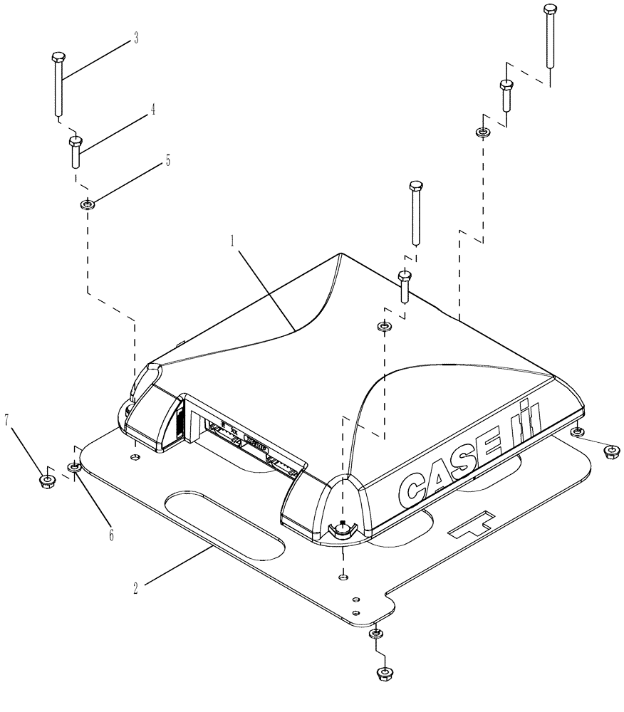 Схема запчастей Case IH 4430 - (55.911.02[01]) - AFS GPS RECEIVER - AFS262 WAAS/EGNOS/VBS/HP/XP (55) - ELECTRICAL SYSTEMS