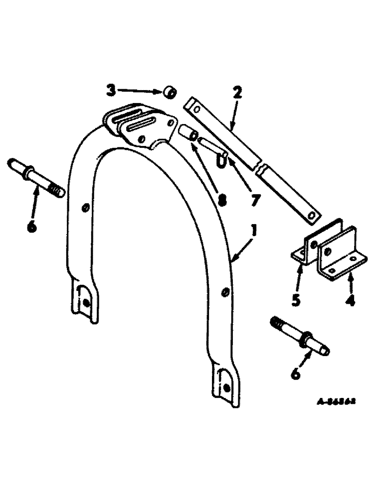 Схема запчастей Case IH 211 - (E-11) - THREE-POINT OFFSET HITCH, 1964 TO 1967 