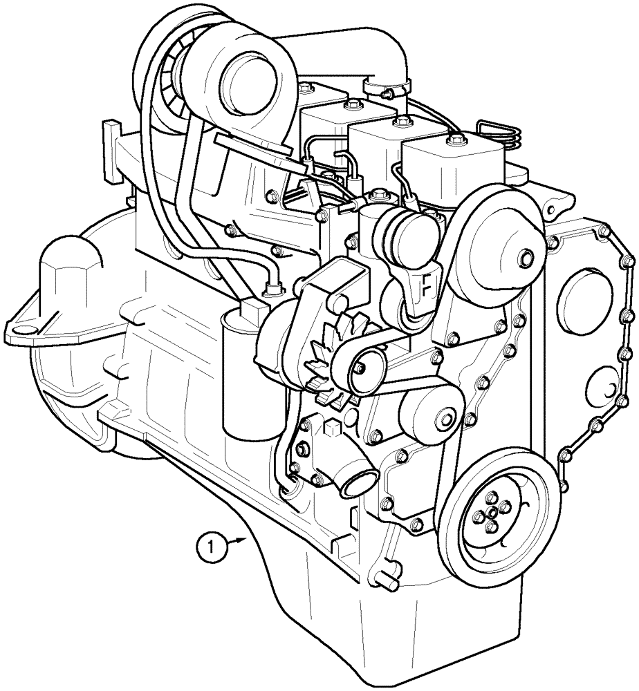 Схема запчастей Case IH MX170 - (02-01) - ENGINES (10) - ENGINE