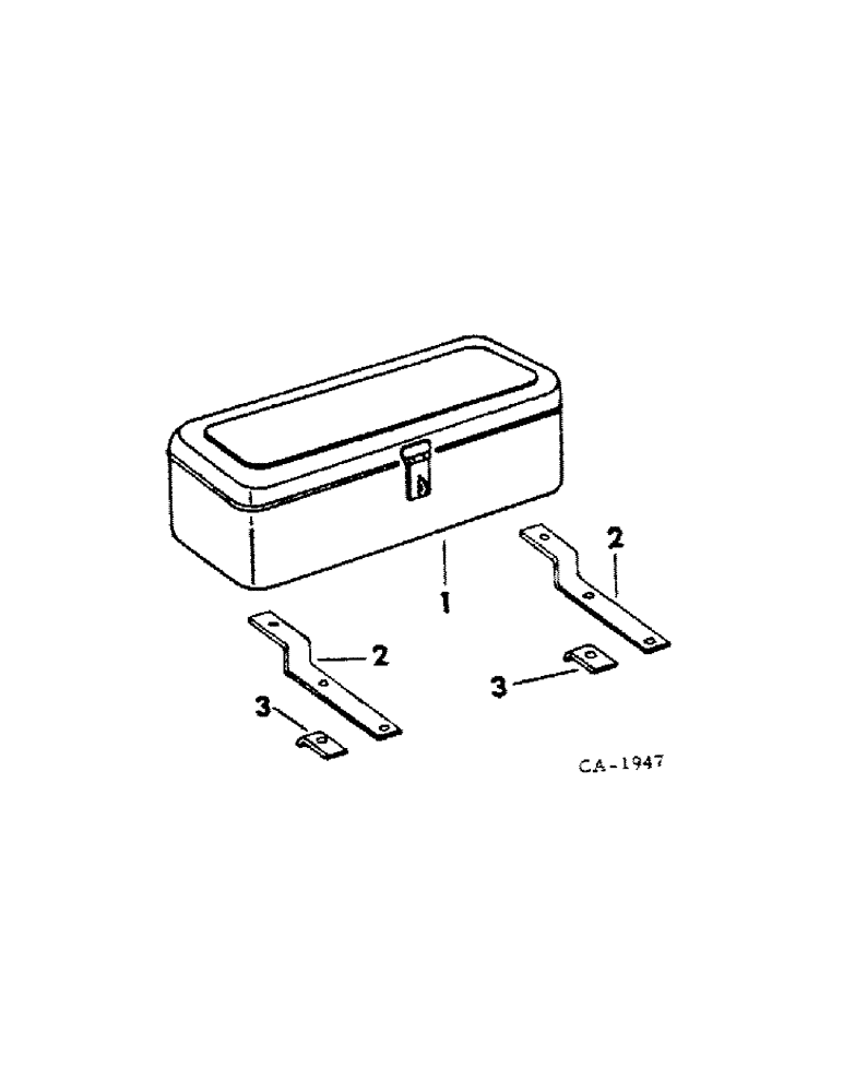 Схема запчастей Case IH 766 - (02-3[A]) - MISCELLANEOUS, TOOL BOX MOUNTED ON FRONT FRAME CHANNELS Accessories & Attachments / Miscellaneous