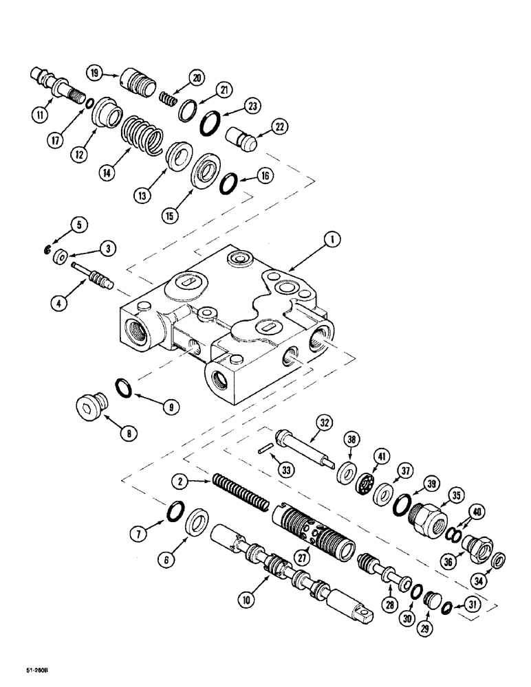 Схема запчастей Case IH 5150 - (8-074) - PRIORITY VALVE (08) - HYDRAULICS