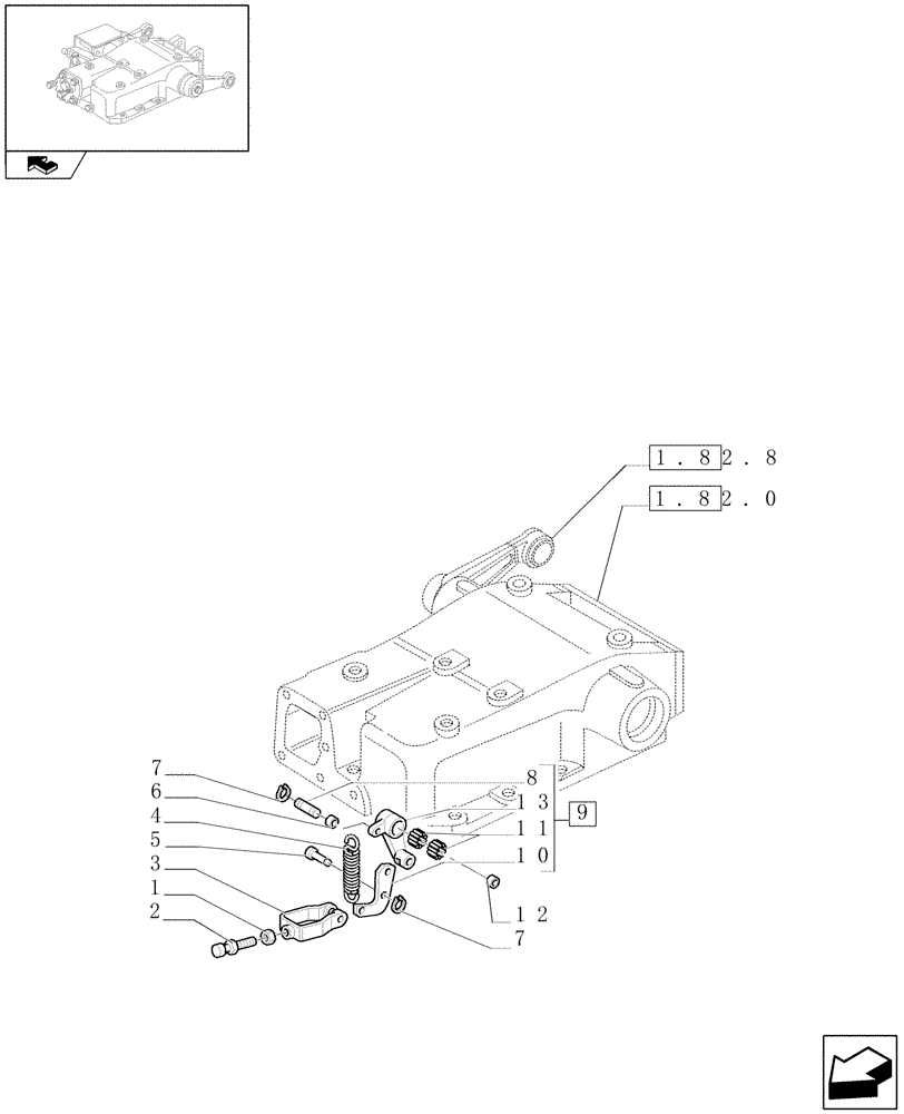 Схема запчастей Case IH FARMALL 105U - (1.82.5[04]) - LIFT - CONTROL PARTS (07) - HYDRAULIC SYSTEM