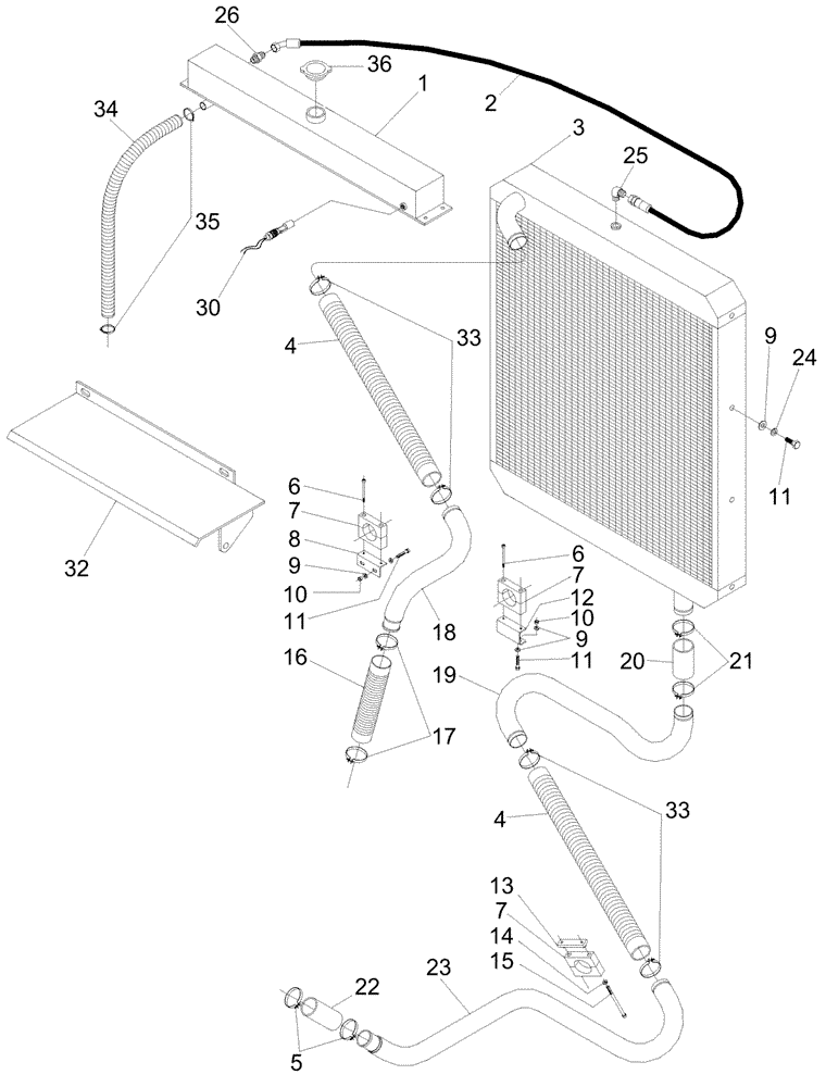 Схема запчастей Case IH A7700 - (C02.02[01]) - Water Radiator (DS11) (01) - ENGINE