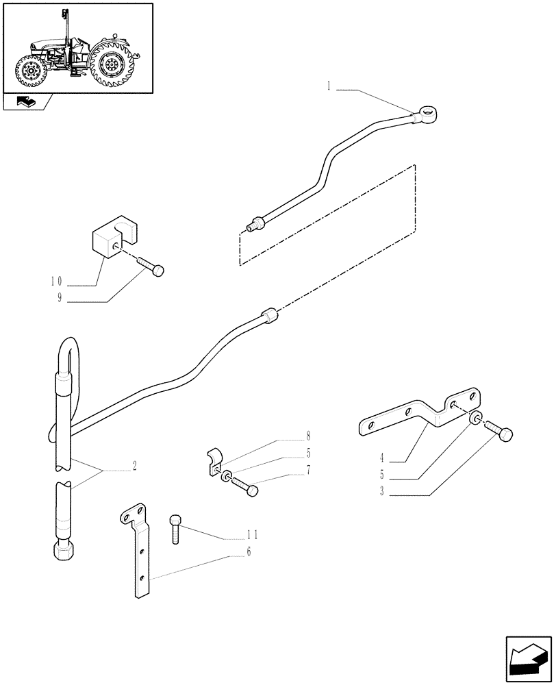 Схема запчастей Case IH FARMALL 75C - (1.32.6/03) - FRONT AXLE WITH ELECTROHYDR. DIFF. LOCK (40 KM/H) - PIPES (VAR.331323-332323-331329-332329-335329) (03) - TRANSMISSION