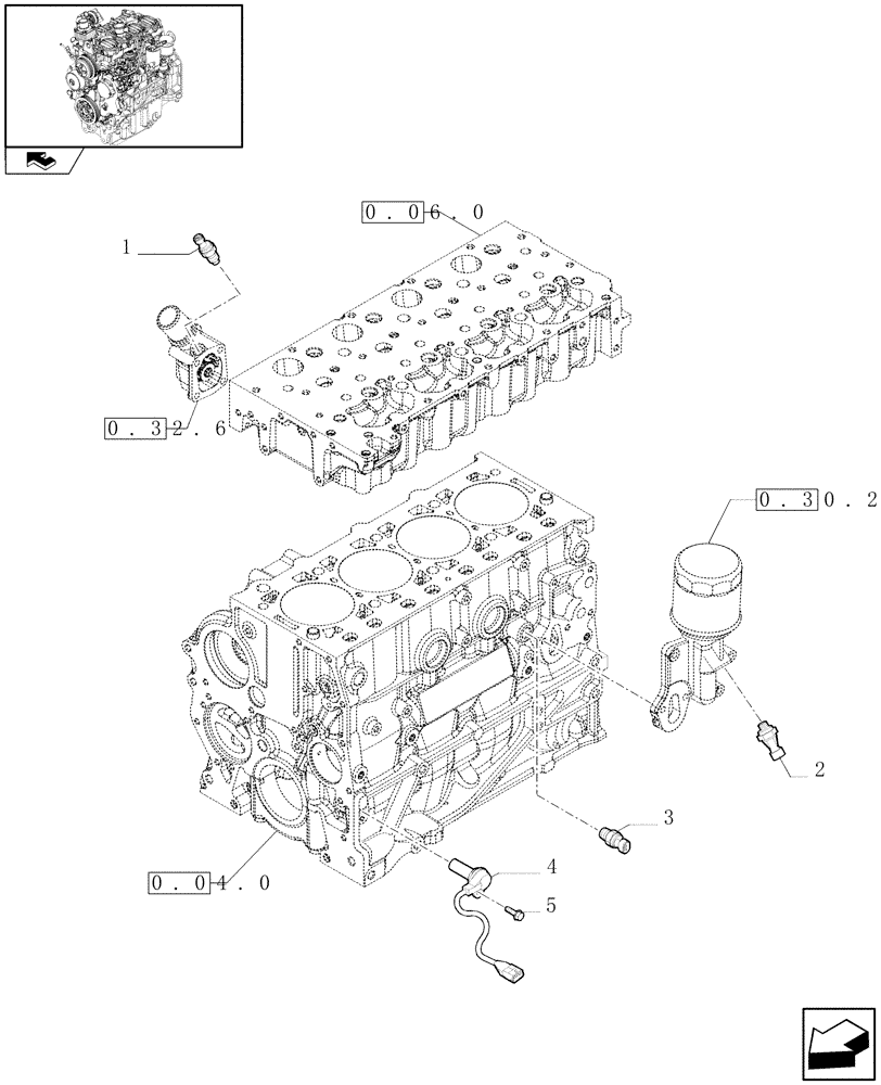 Схема запчастей Case IH FARMALL 85N - (0.70.0) - DIAGNOSTIC SENSOR (01) - ENGINE