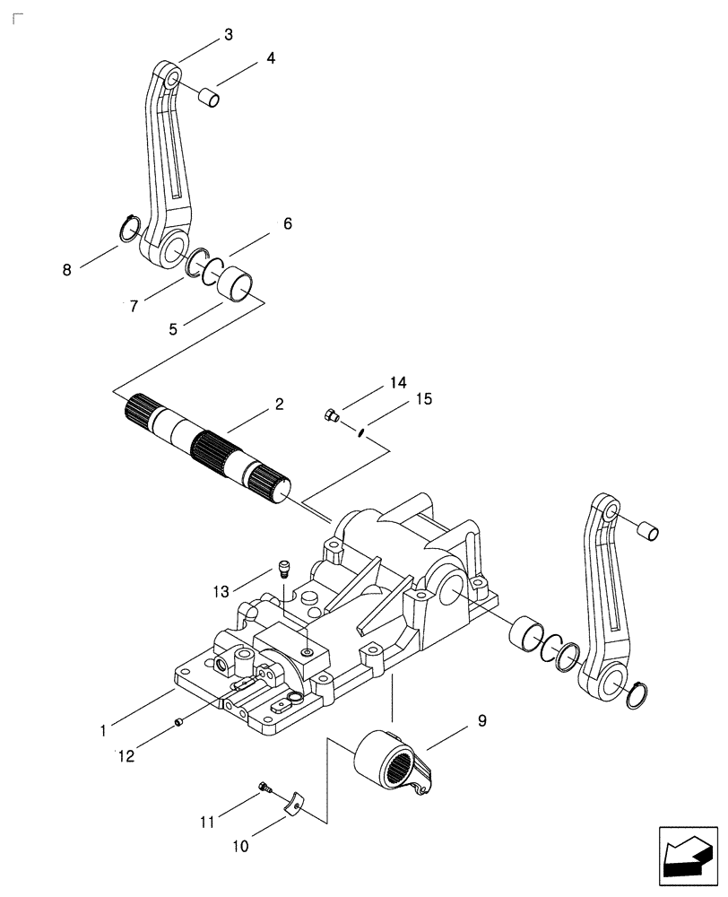 Схема запчастей Case IH FARMALL 35B - (35.100.02) - HYDRAULIC HOUSING W/DRAFT CONTROL BREAKDOWN (35) - HYDRAULIC SYSTEMS