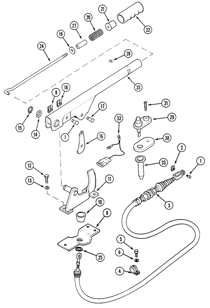 Схема запчастей Case IH 5220 - (7-04) - PARKING BRAKE CONTROLS (07) - BRAKES