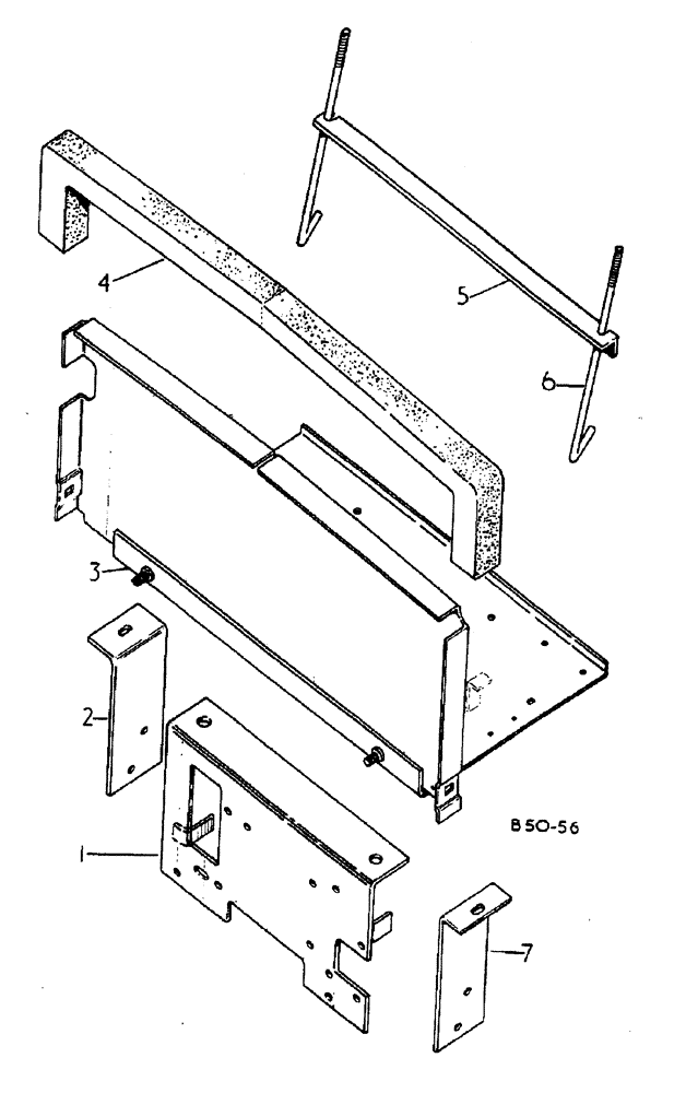 Схема запчастей Case IH 884 - (08-048) - BATTERY TRAY - MACHINES FITTED WITH CAB (06) - ELECTRICAL