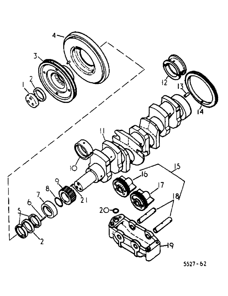 Схема запчастей Case IH 884 - (12-29A) - CRANKSHAFT Power