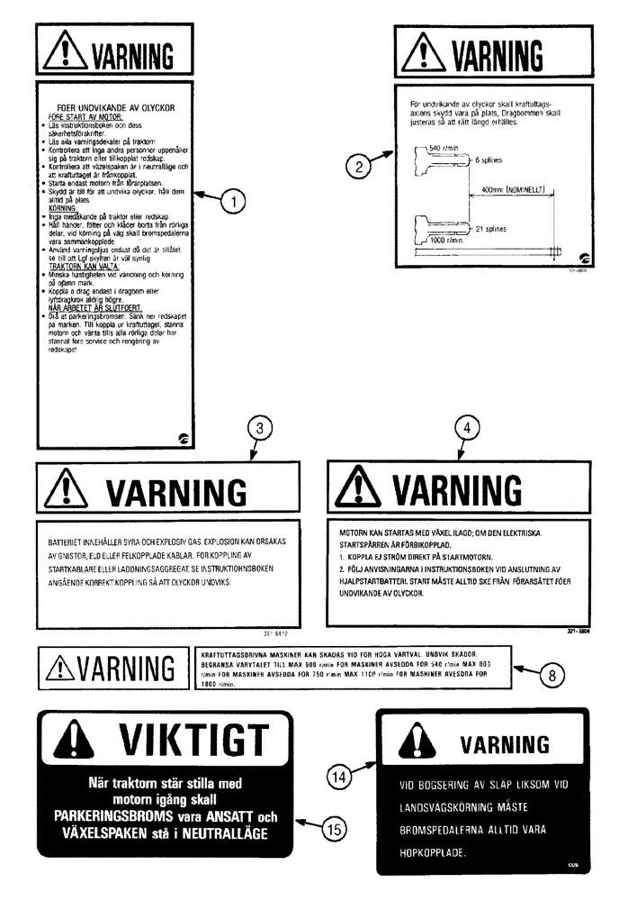 Схема запчастей Case IH C60 - (09-43) - DECALS, SWEDISH (09) - CHASSIS/ATTACHMENTS