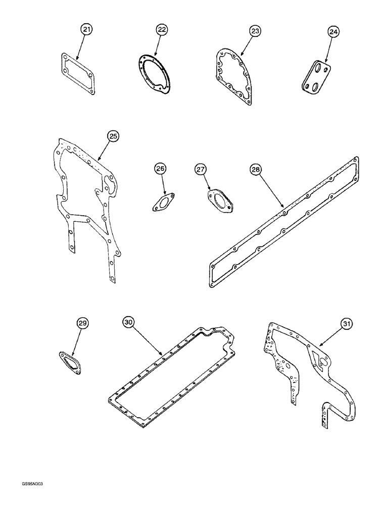 Схема запчастей Case IH D-358 - (6-026) - SERVICE KITS 