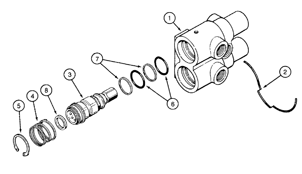 Схема запчастей Case IH 7210 - (8-074) - QUICK DISCONNECT COUPLERS, FIRST, SECOND, THIRD AND FOURTH REMOTES (08) - HYDRAULICS