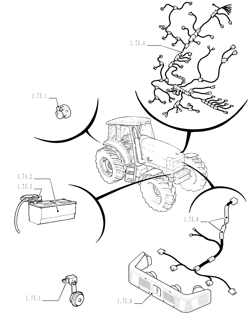 Схема запчастей Case IH MXM190 - (SEC. 06) - ELECTRICAL (00) - GENERAL