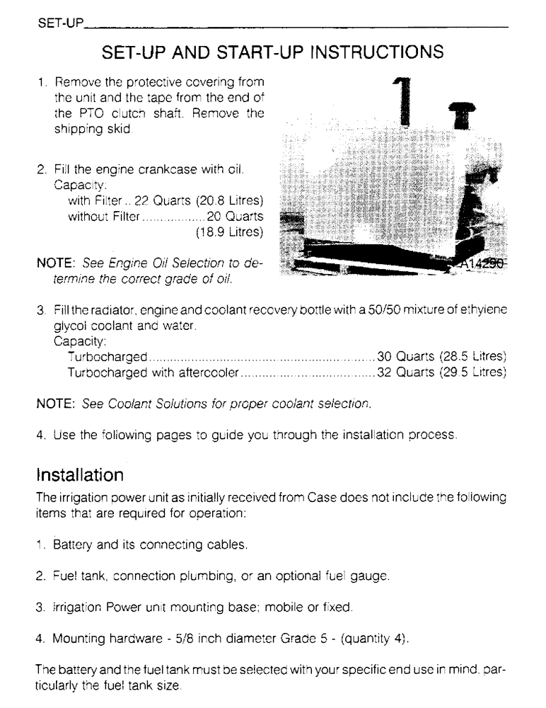 Схема запчастей Case IH 6830TA - (1-45) - SET-UP, SET-UP AND START-UP INSTRUCTIONS 