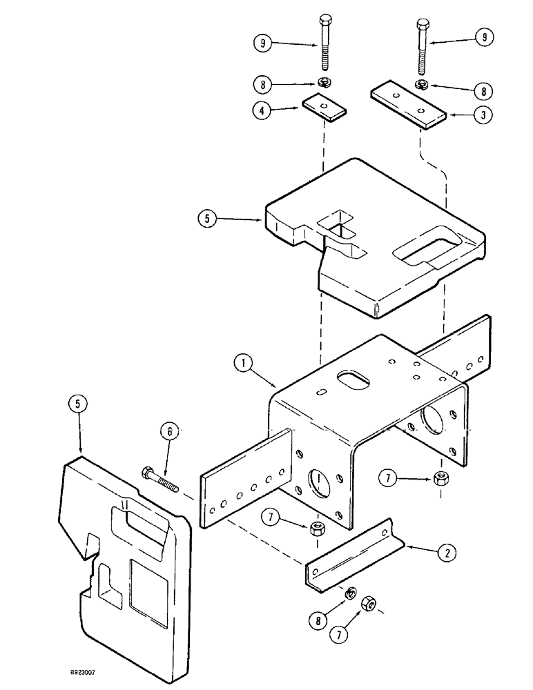 Схема запчастей Case IH 1644 - (5-44) - STEERING AXLE WEIGHTS (04) - STEERING