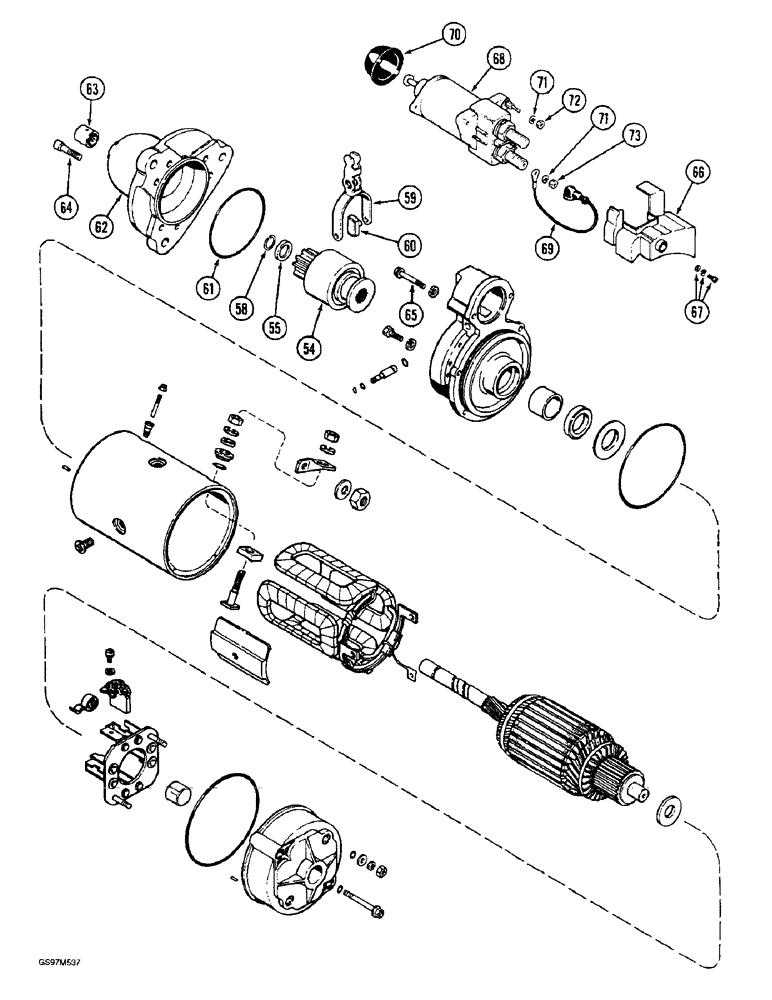 Схема запчастей Case IH 1660 - (4-72) - STARTER (CONTD) (06) - ELECTRICAL