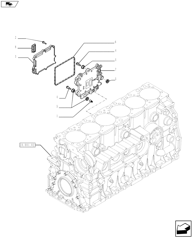 Схема запчастей Case IH F2CFE613L A005 - (55.640.01) - ELECTRONIC INJECTION (504182263) (55) - ELECTRICAL SYSTEMS