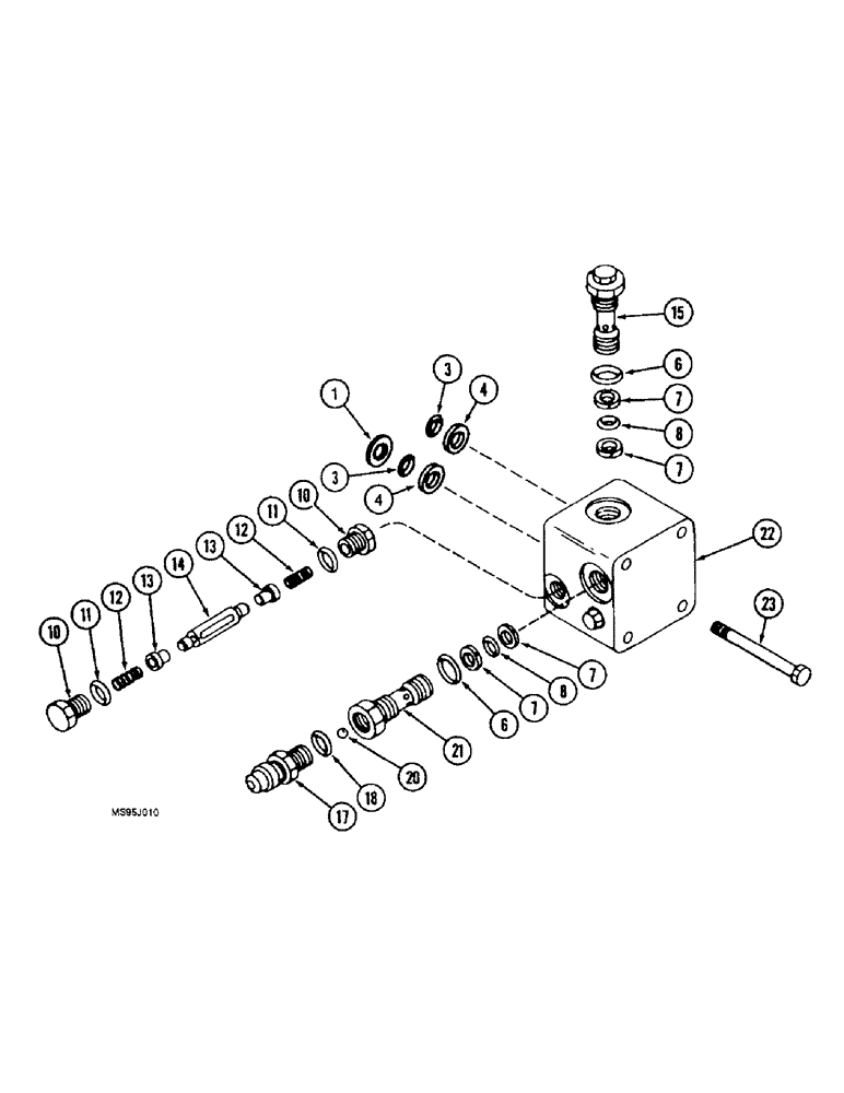 Схема запчастей Case IH 1666 - (6-30) - HYDROSTATIC MOTOR, SINGLE SPEED, RELIEF VALVE BLOCK (03) - POWER TRAIN